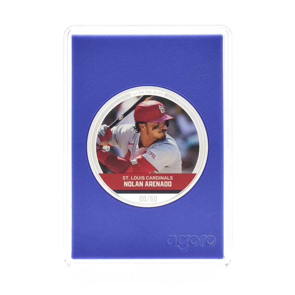 Picture of 2024 Agoro Major League Baseball (MLB) Trading Coins: 2 x 1 oz Silver Bar - New