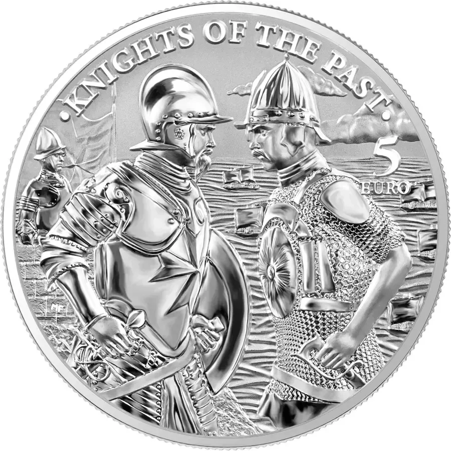 Picture of 2022 Germania Mint Knights of the Past 1 oz Silver Coin (Card, Capsule, COA)
