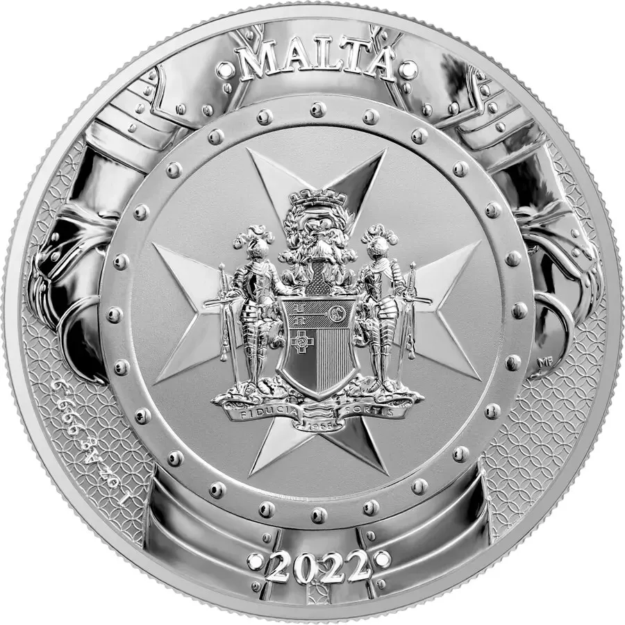 Picture of 2022 Germania Mint Knights of the Past 1 oz Silver Coin (Card, Capsule, COA)