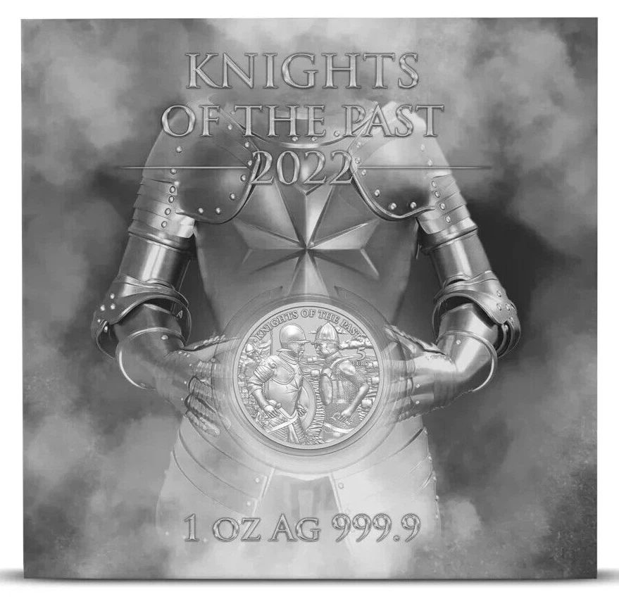 Picture of 2022 Germania Mint Knights of the Past 1 oz Silver Coin (Card, Capsule, COA)