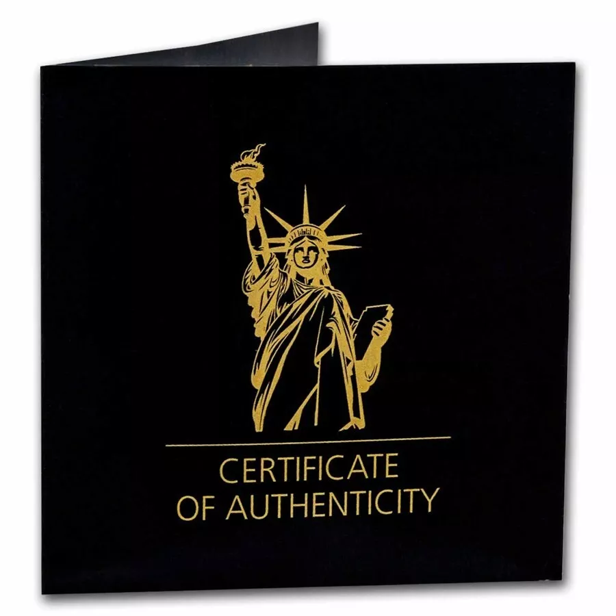Picture of 2024 Samoa 3D Statue of Liberty 5 oz Colorized Silver Figurine - Case, Box, COA