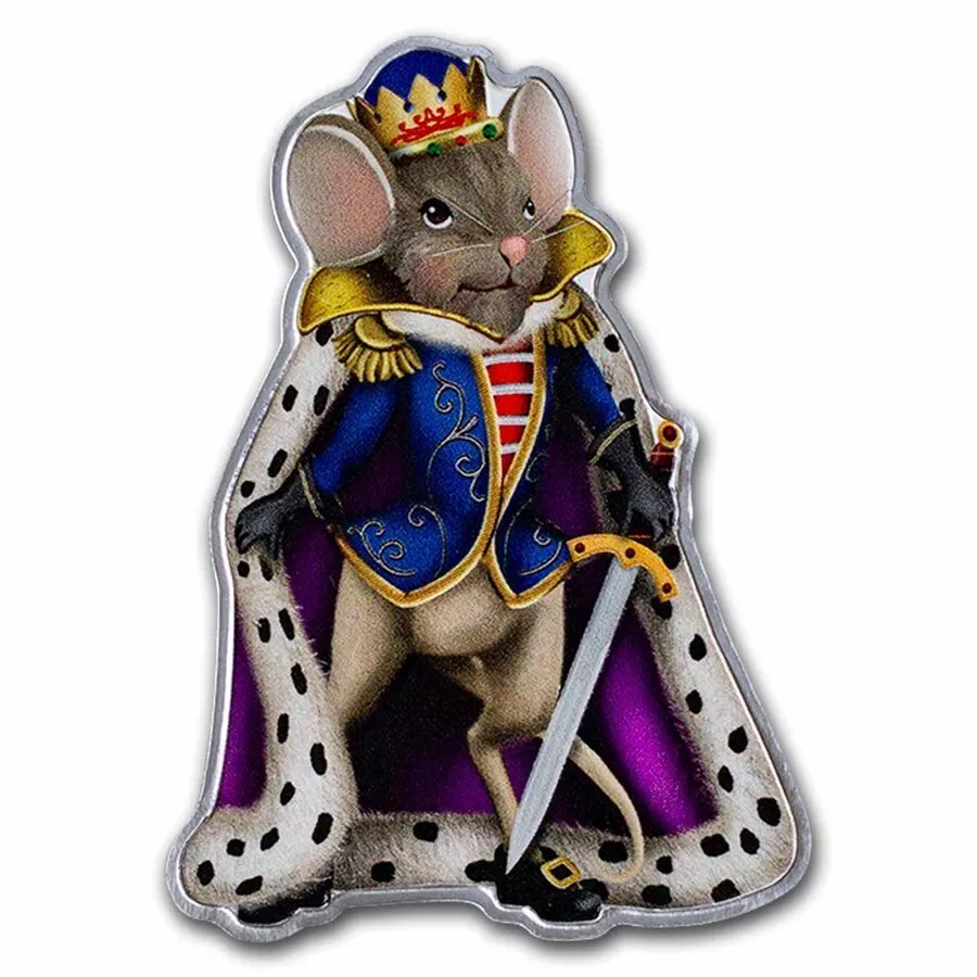 Picture of 2023 Pamp Nutcracker The Mouse King 1 oz Colorized Reverse Proof Silver Coin