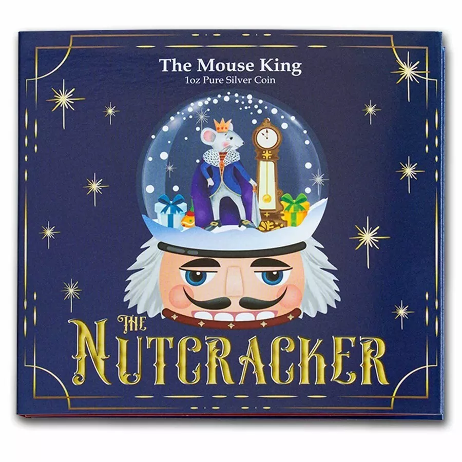 Picture of 2023 Pamp Nutcracker The Mouse King 1 oz Colorized Reverse Proof Silver Coin