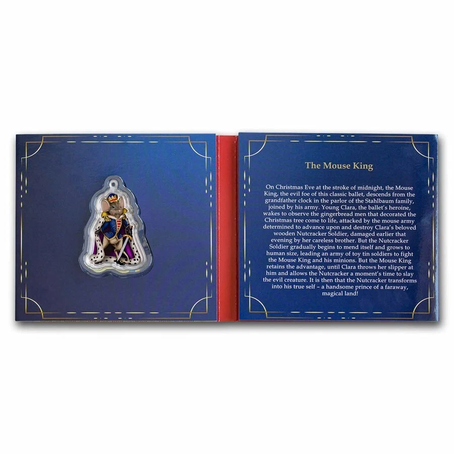 Picture of 2023 Pamp Nutcracker The Mouse King 1 oz Colorized Reverse Proof Silver Coin