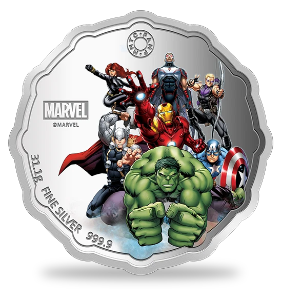 Picture of Pamp MMTC Marvel The Avengers 1 oz Colorized Silver Coin (Capsule, Box, COA)