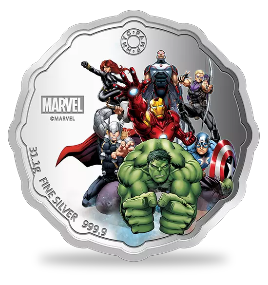 Picture of (Lot of 6) 1 oz Silver Pamp MMTC Marvel Avengers Colorized Coins