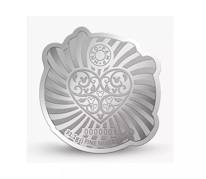 Picture of Pamp MMTC Disney Mickey & Minnie 1 oz Colorized Silver Coin (Capsule, Box, COA)