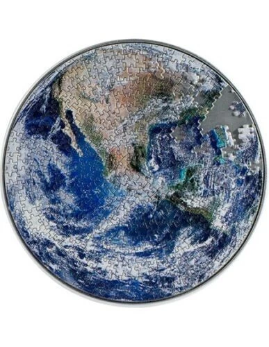 Picture of (Set of 3) 1x Earth, Moon, Mars Puzzle 1 oz Silver & 4.5 oz Copper Coin