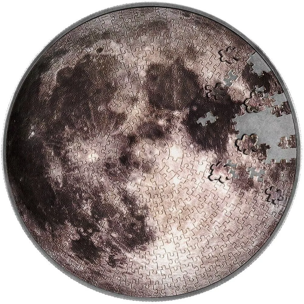 Picture of (Set of 3) 1x Earth, Moon, Mars Puzzle 1 oz Silver & 4.5 oz Copper Coin