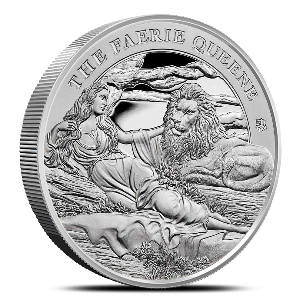 Picture of 2023 East India Company Una & The Lion 5 oz Proof Silver Coin - In Box w/ Coa