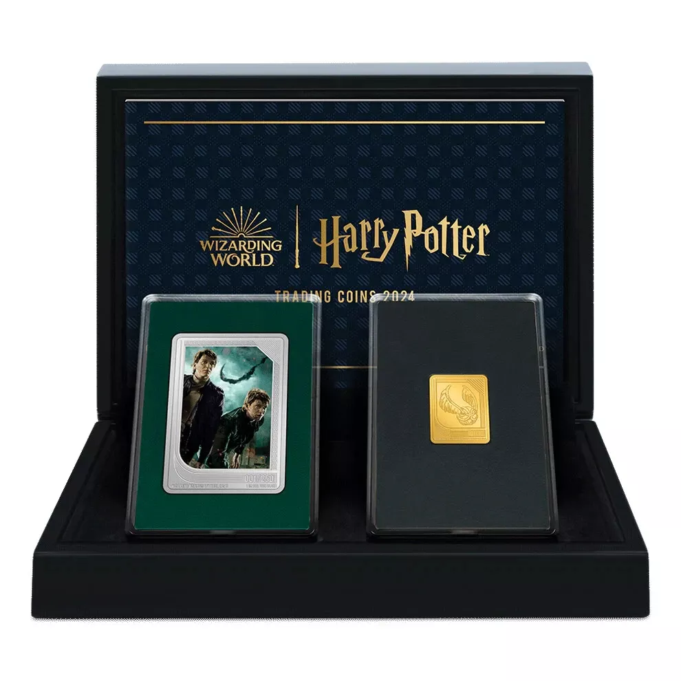 Picture of 2023 New Zealand Mint Sealed Harry Potter Trading Coins: 2 x 1 oz Silver Bar