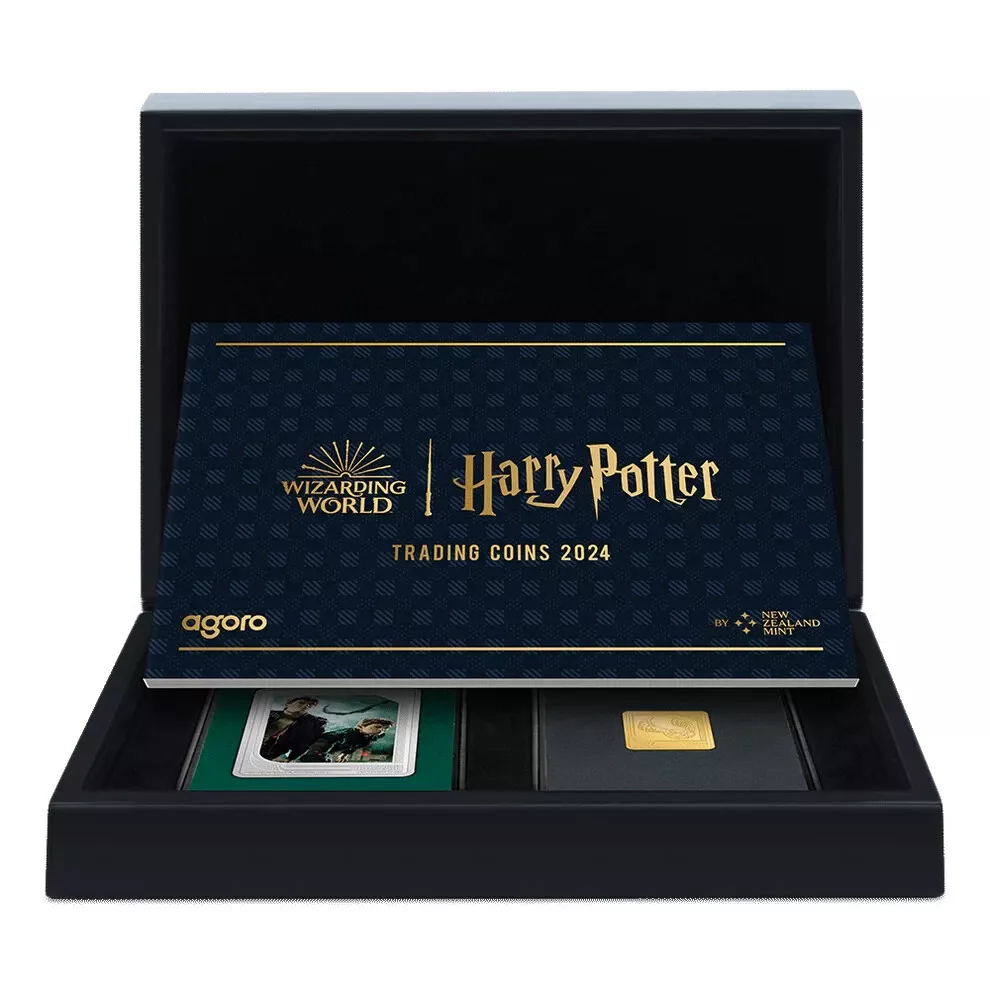 Picture of 2023 New Zealand Mint Sealed Harry Potter Trading Coins: 2 x 1 oz Silver Bar