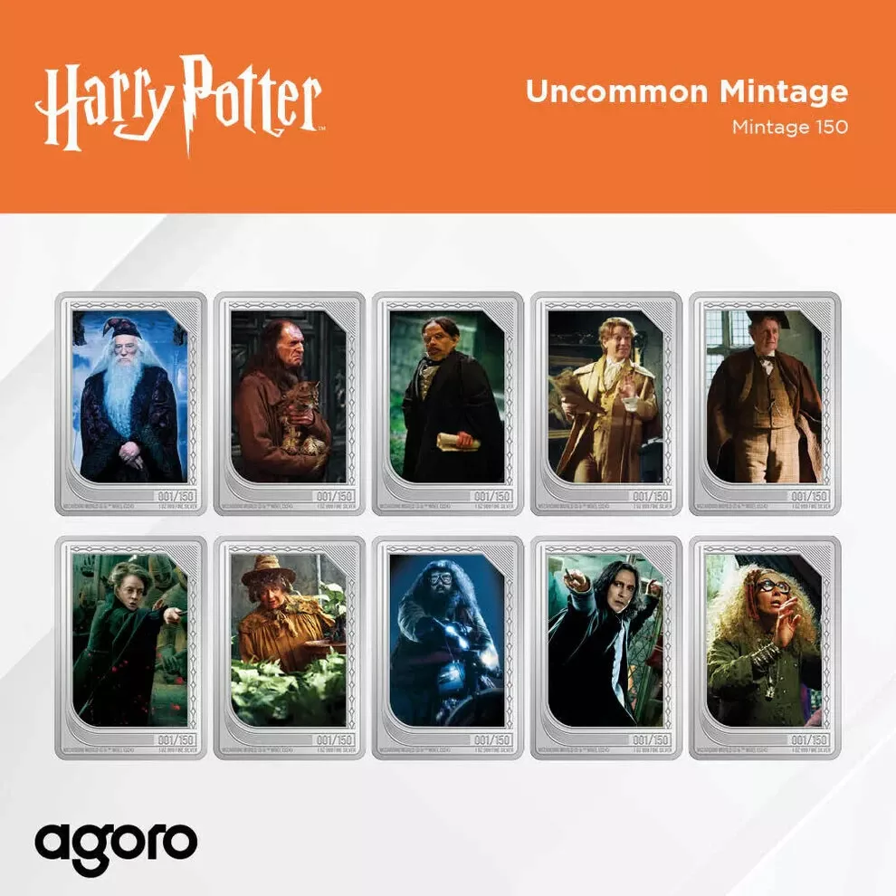 Picture of 2023 New Zealand Mint Sealed Harry Potter Trading Coins: 2 x 1 oz Silver Bar