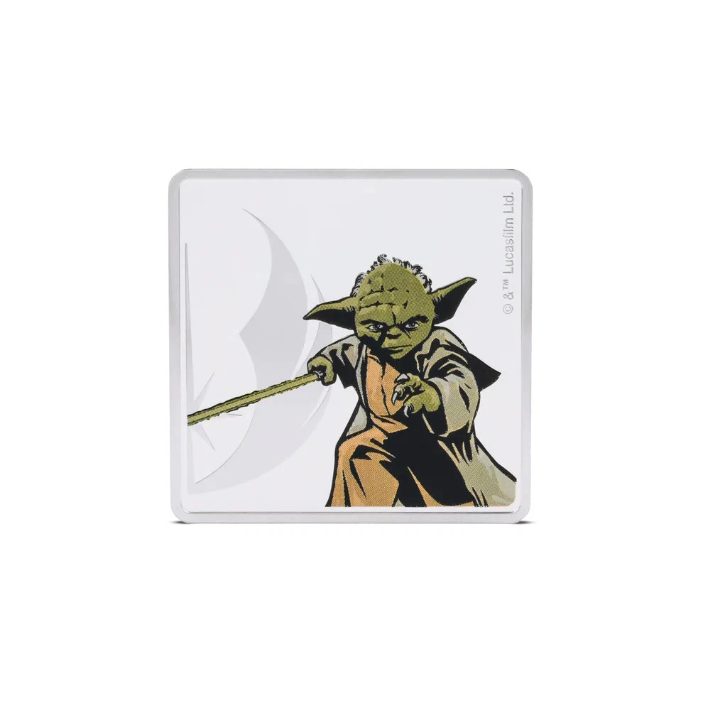 Picture of 2024 Agoro Star Wars Obi-Wan Kenobi and Yoda 1 oz Colorized Silver Medallion