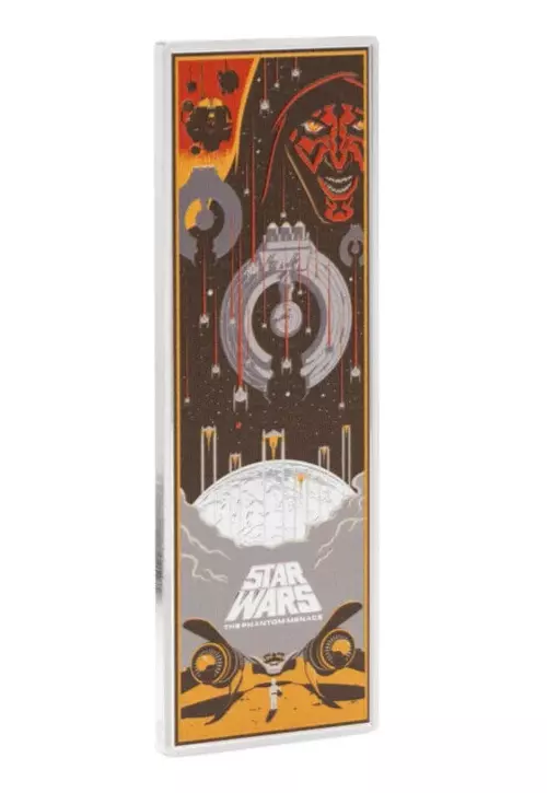 Picture of 2025 Agoro Star Wars Phantom Menace Movie Poster 3 oz Colorized Silver Coin