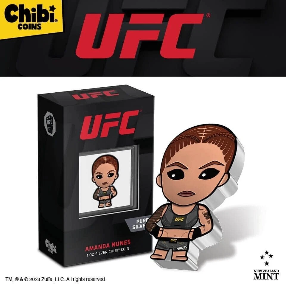 Picture of 2023 New Zealand Mint UFC Amanda Nunes Shaped Chibi 1 oz Proof Silver Coin