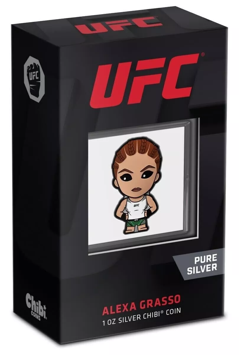 Picture of 2023 New Zealand Mint UFC Alexa Grasso Shaped Chibi 1 oz Proof Silver Coin