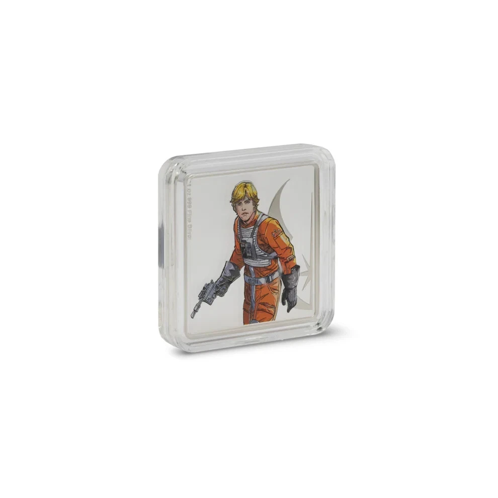 Picture of 2025 Agoro Star Wars Luke Skywalker and R2-D2 1 oz Colorized Silver Medallion