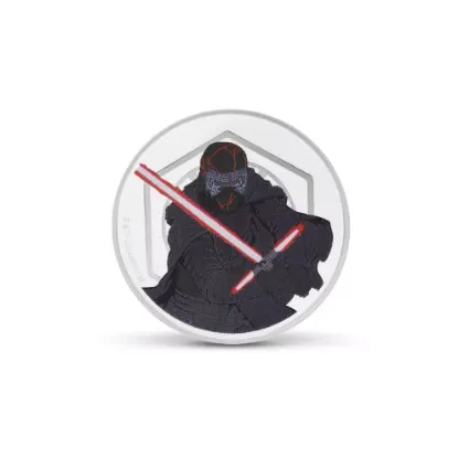 Picture of 2024 Agoro Star Wars Rey vs. Kylo Ren 1 oz Colorized Silver Medallion