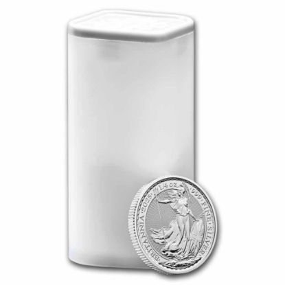 Picture of (Tube of 19) 2025 Royal Mint Great Britain Britannia 1/4 oz Silver Coin - BU