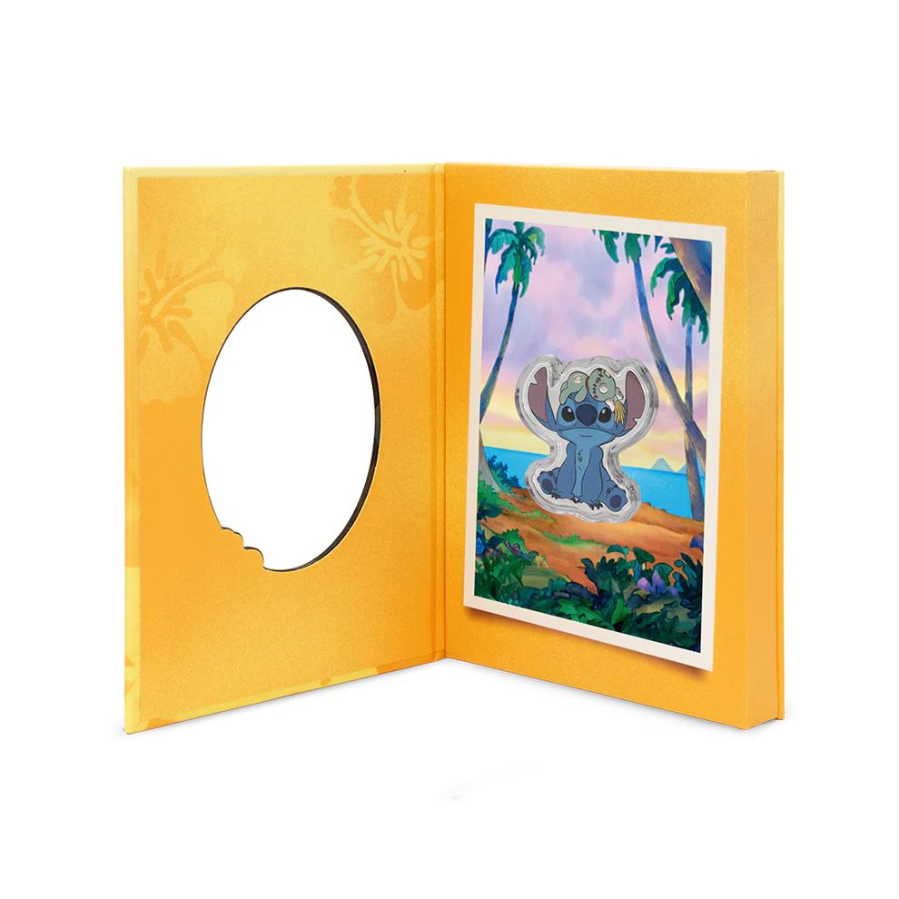 Picture of 2025 Agoro Disney Stitch & Scrump - Ohana 1 oz Colorized Silver Coin