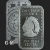 Picture of Golden State Mint (GSM) Aztec Mayan Calendar 1 oz Silver Bar