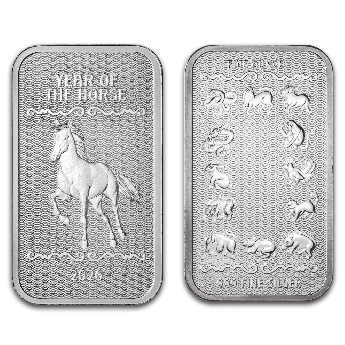 Picture of 2026 Lunar Series 2 Year of the Horse 5 oz Silver Bar