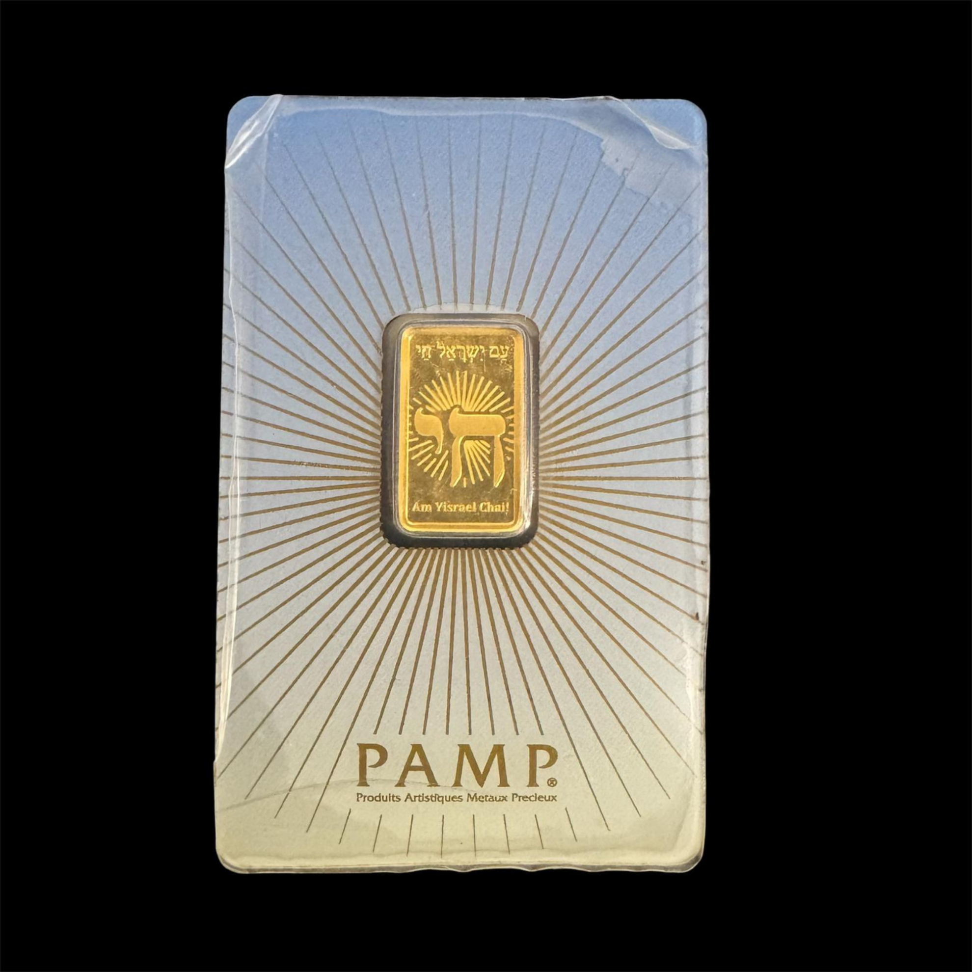 Picture of Pamp Suisse Religious Series Am Yisrael Chai 5 Gram Gold Bar - In Damaged Assay