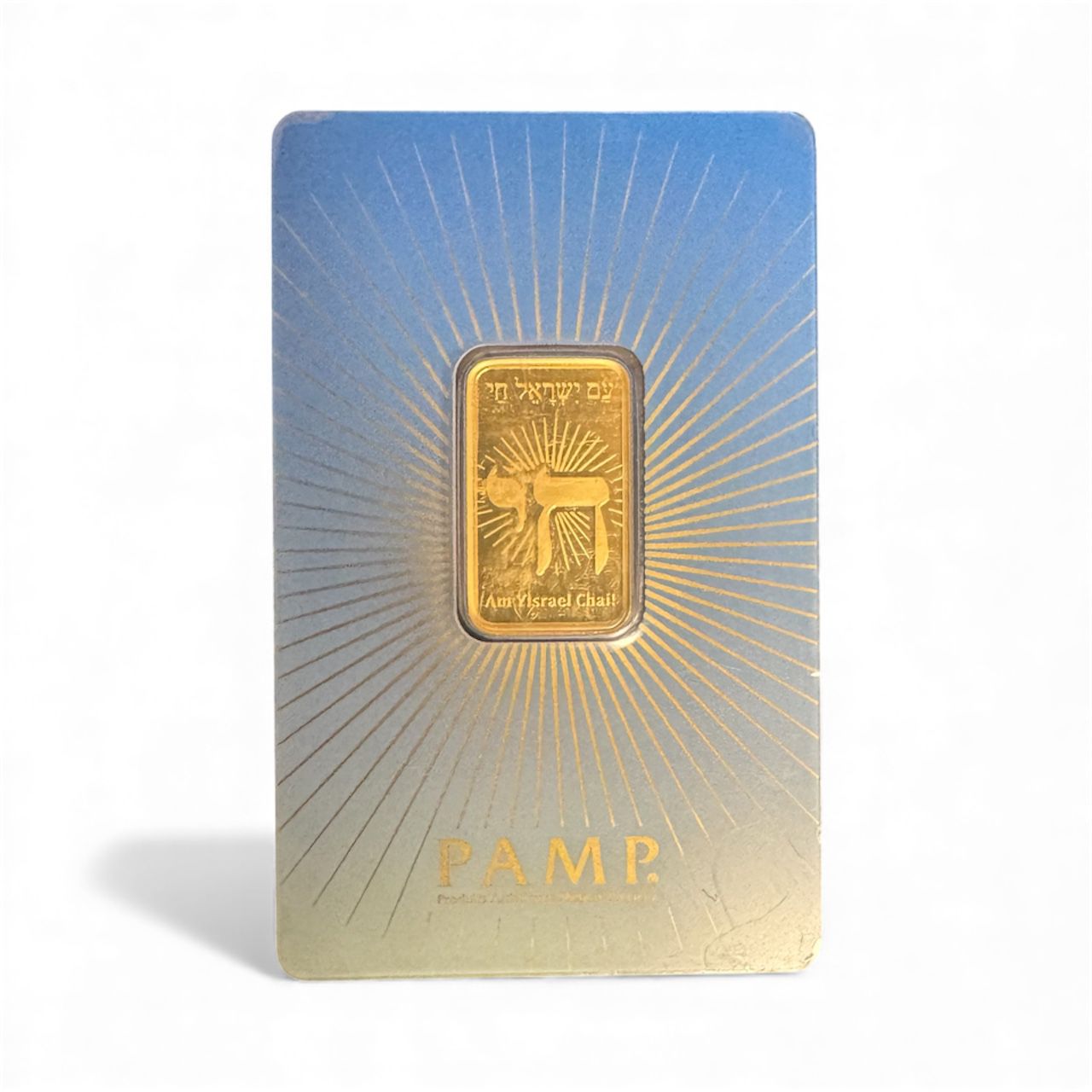 Picture of (Lot of 2) Pamp Am Yisrael Chai 10 Gram Gold Bar (Ultra Low Sequential Serials)