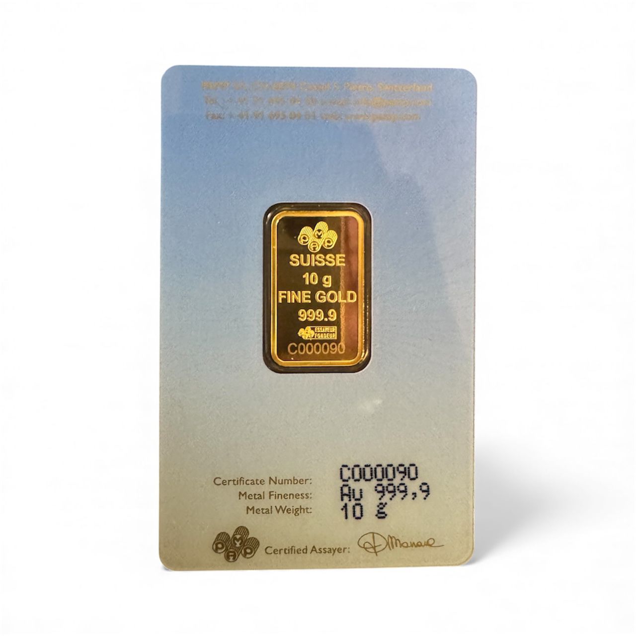 Picture of (Lot of 2) Pamp Suisse Am Yisrael Chai 10 Gram Gold Bar (Low Sequential Serials)