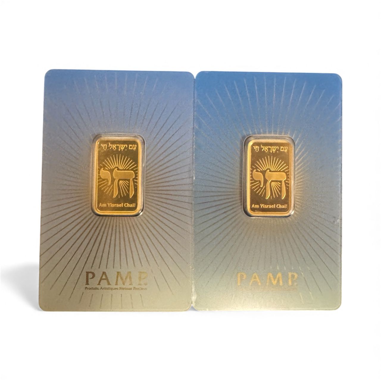 Picture of (Lot of 2) Pamp Suisse Am Yisrael Chai 10 Gram Gold Bar (Low Sequential Serials)