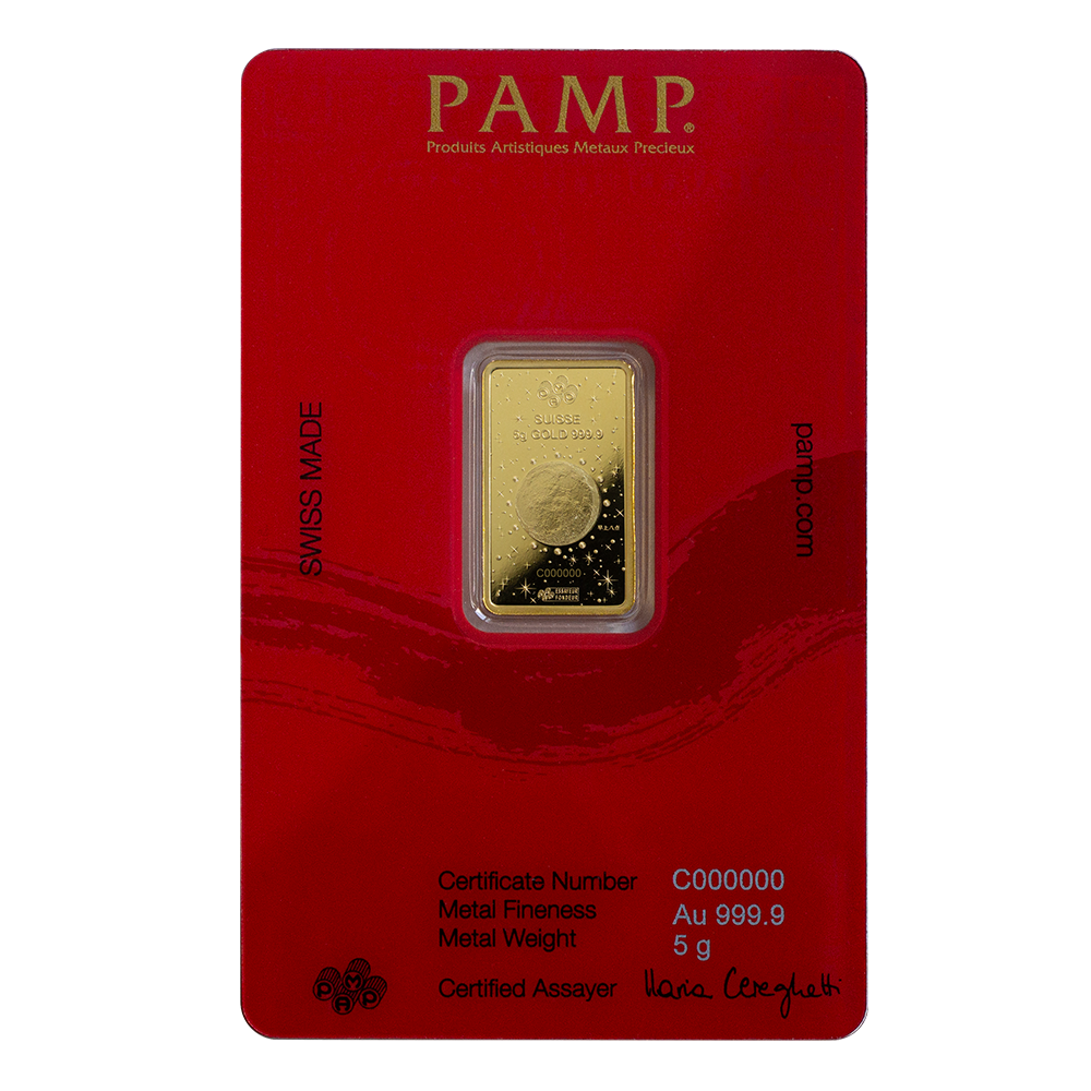 Picture of (Box of 25) 2024 Pamp Lunar Series Dragon 5 gram Gold Bar - Ultra Low Serial