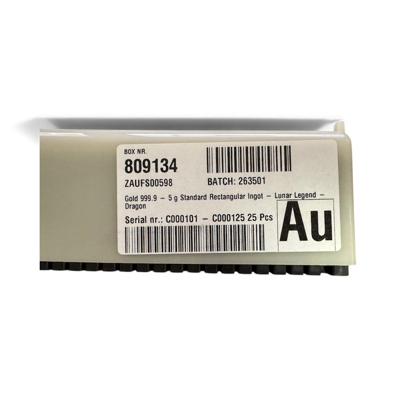 Picture of (Box of 25) 2024 Pamp Lunar Series Dragon 5 gram Gold Bar - Low Serial