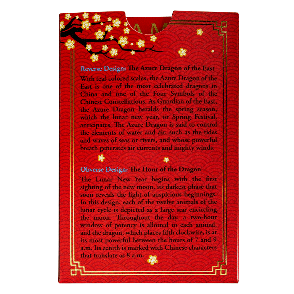 Picture of (Box of 25) 2024 Pamp Lunar Series Dragon 5 gram Gold Bar - Low Serial