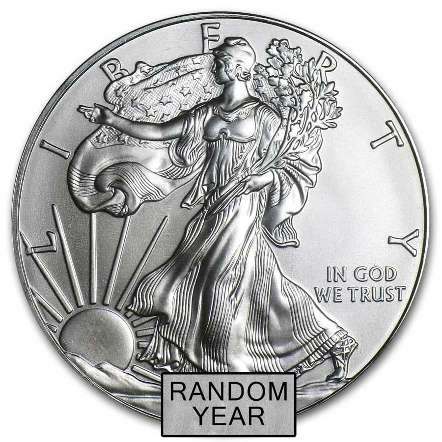 Picture of American Silver Eagle (ASE) 1 oz Silver Coin - Random Year