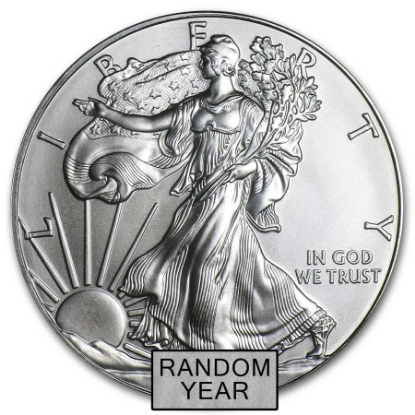 Picture of American Silver Eagle (ASE) 1 oz Silver Coin - Random Year