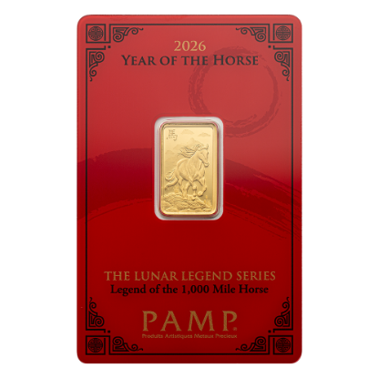 Picture of 2026 Pamp Suisse Year of the Horse 5 Gram Gold Bar - In Assay w/Sleeve