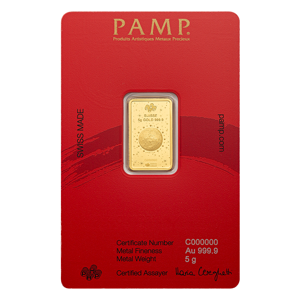 Picture of 2026 Pamp Suisse Year of the Horse 5 Gram Gold Bar - In Assay w/Sleeve
