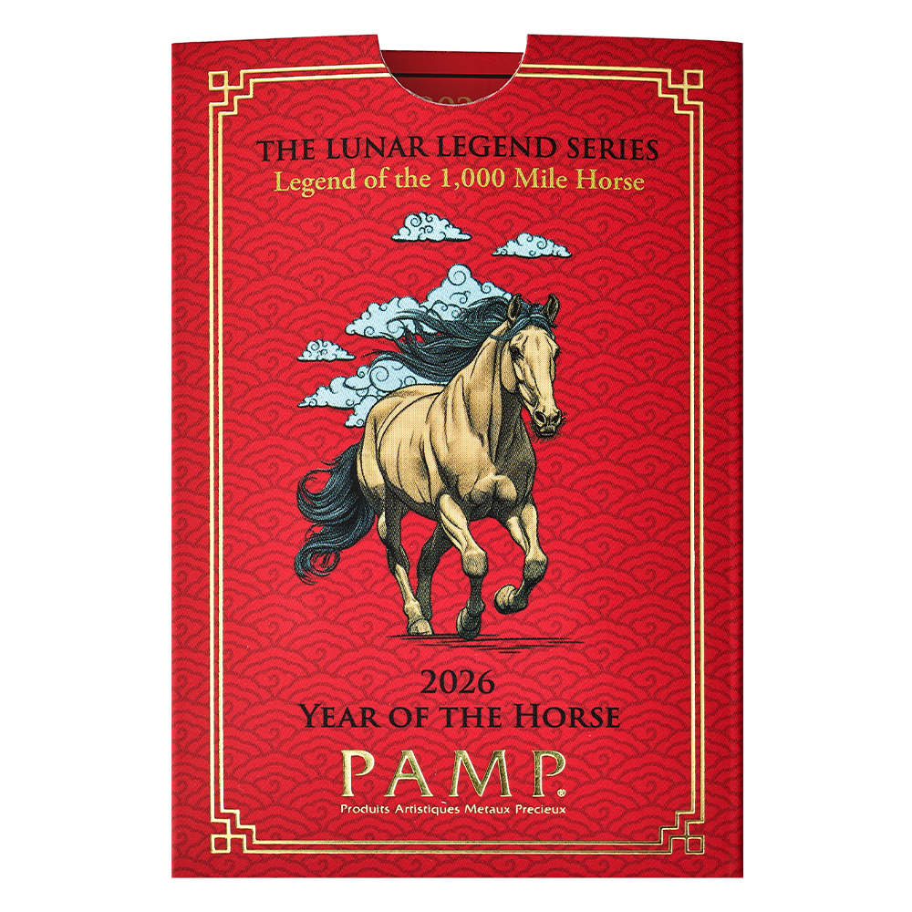 Picture of 2026 Pamp Suisse Year of the Horse 5 Gram Gold Bar - In Assay w/Sleeve