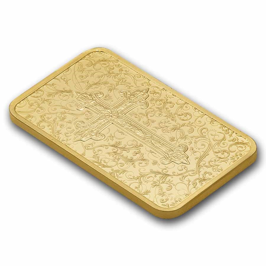 Picture of 2025 Pamp Suisse Cross of Christianity 5 Gram Gold Bar - In Assay w/Sleeve