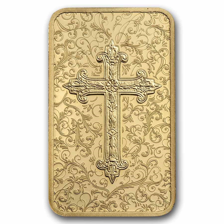Picture of 2025 Pamp Suisse Cross of Christianity 5 Gram Gold Bar - In Assay w/Sleeve