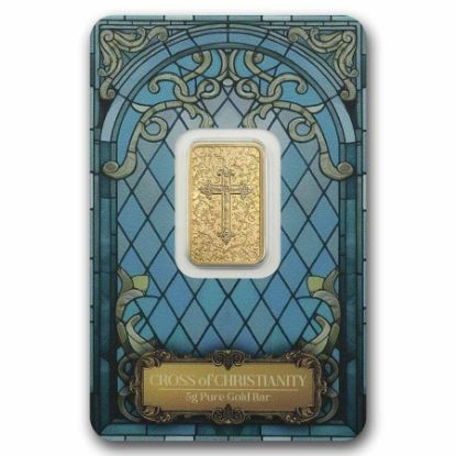 Picture of 2025 Pamp Suisse Cross of Christianity 5 Gram Gold Bar - In Assay w/Sleeve