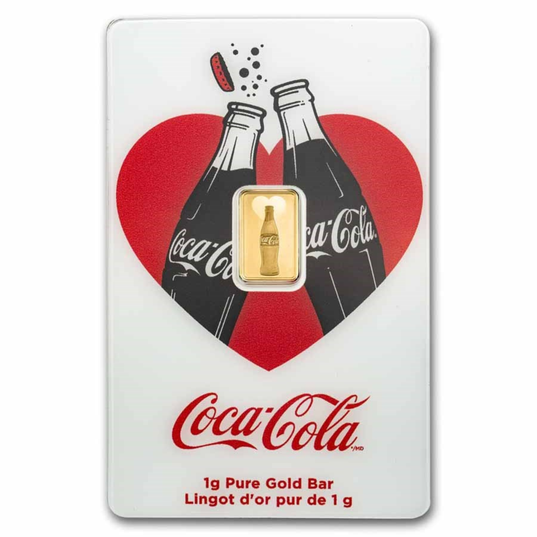 Picture of 2026 Pamp Coca-Cola Valentine's Love 1 Gram Goid Bar
