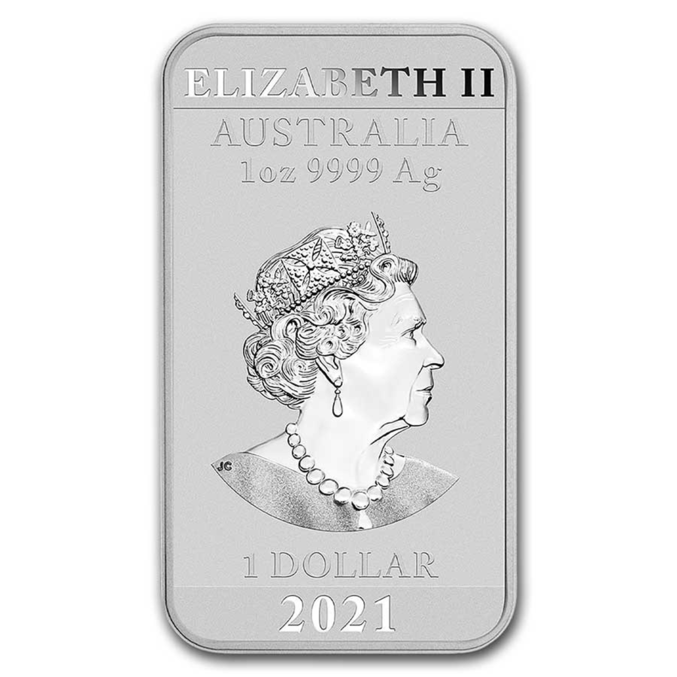 Picture of 2021 Perth Mint Australian Lunar Dragon 1 oz Silver Bar
