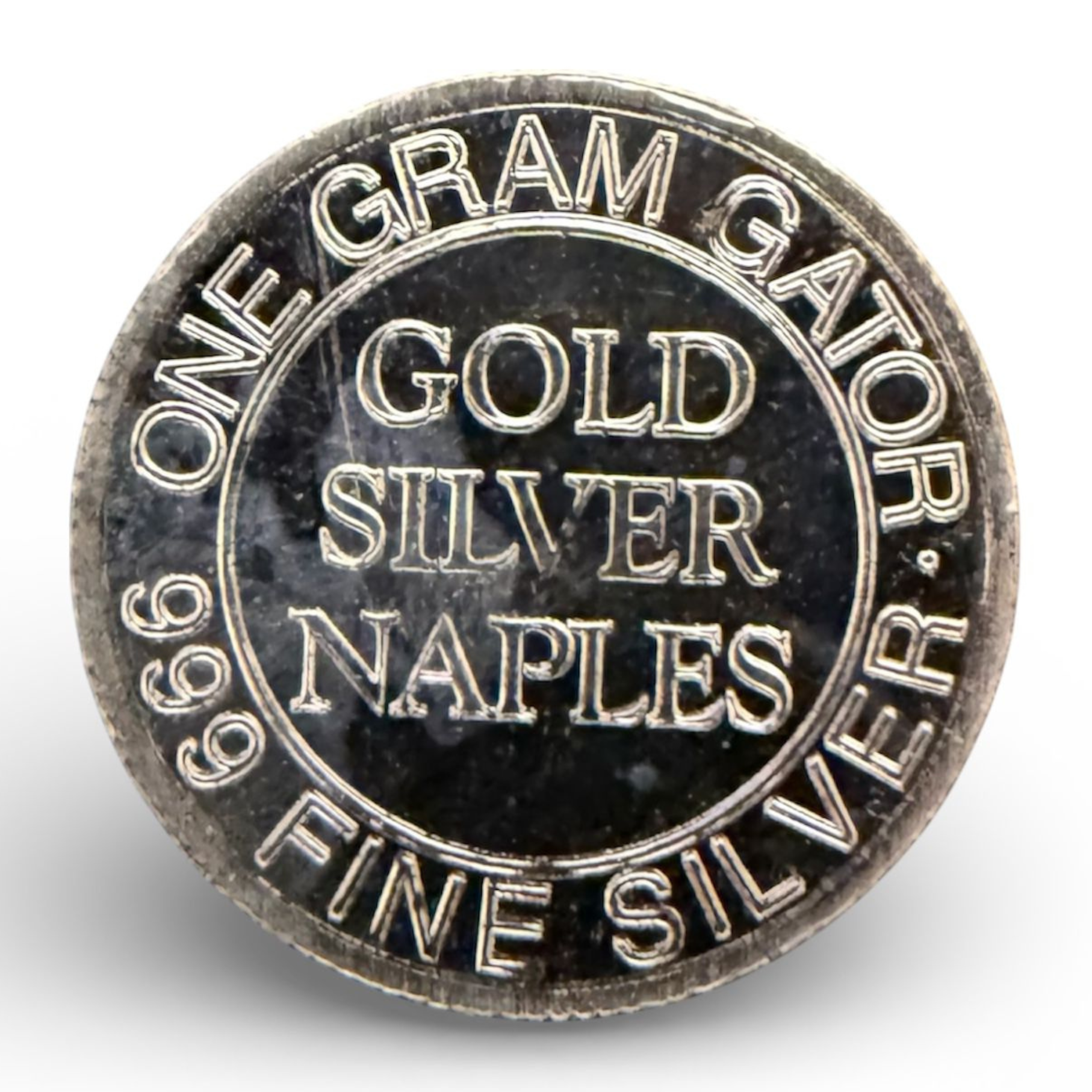 Picture of (Lot of 100) 1 Gram Gator 999 Fine Silver Round – Circulated w/Capsule