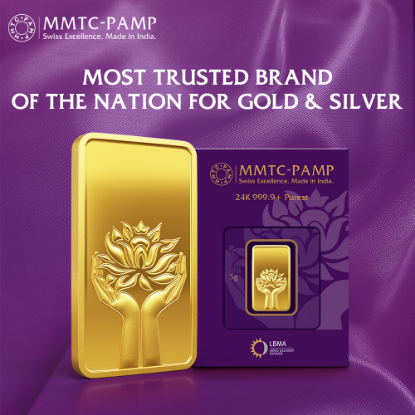 Picture of Pamp MMTC Lotus 5 Gram Gold Bar - Large Card Assay