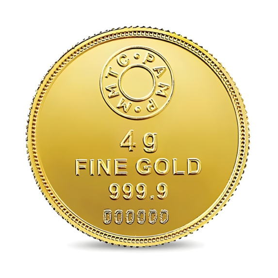 Picture of Pamp MMTC Lotus 4 Gram Gold Round - Large Card Assay