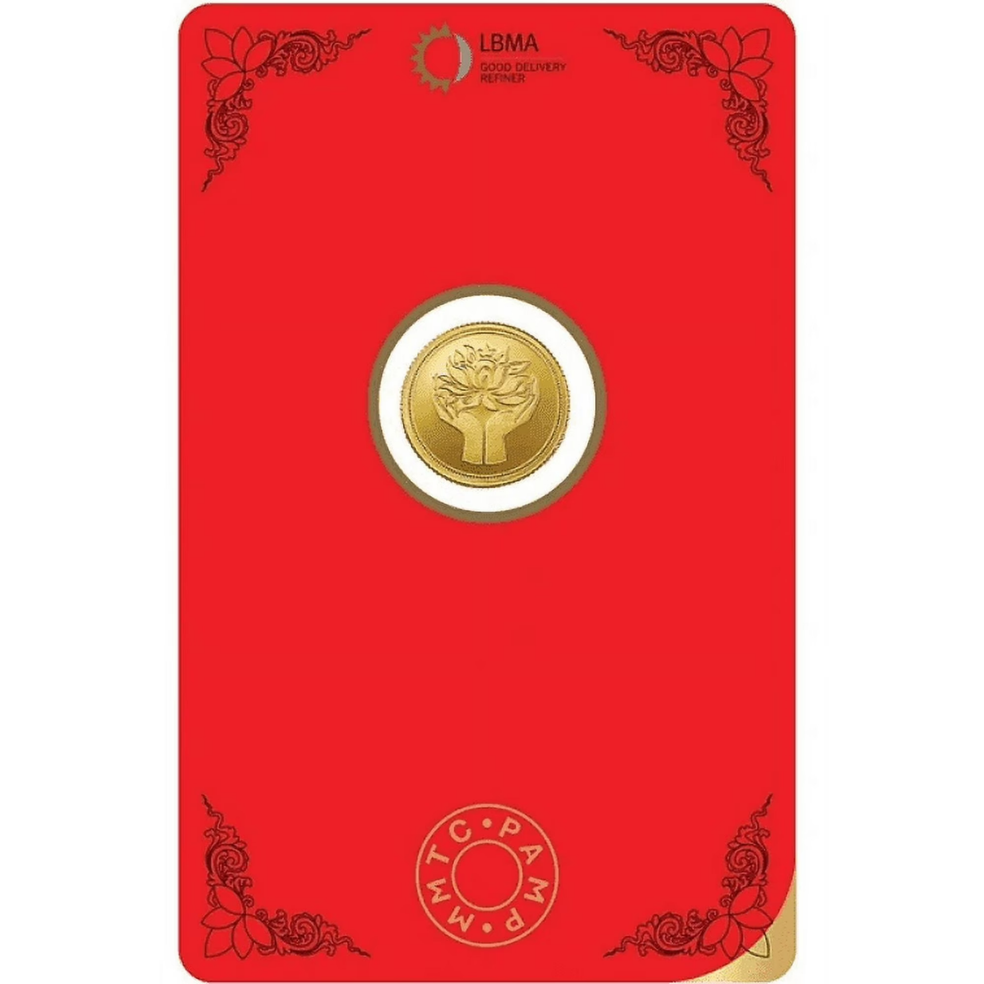 Picture of Pamp MMTC Lotus 4 Gram Gold Round - Large Card Assay
